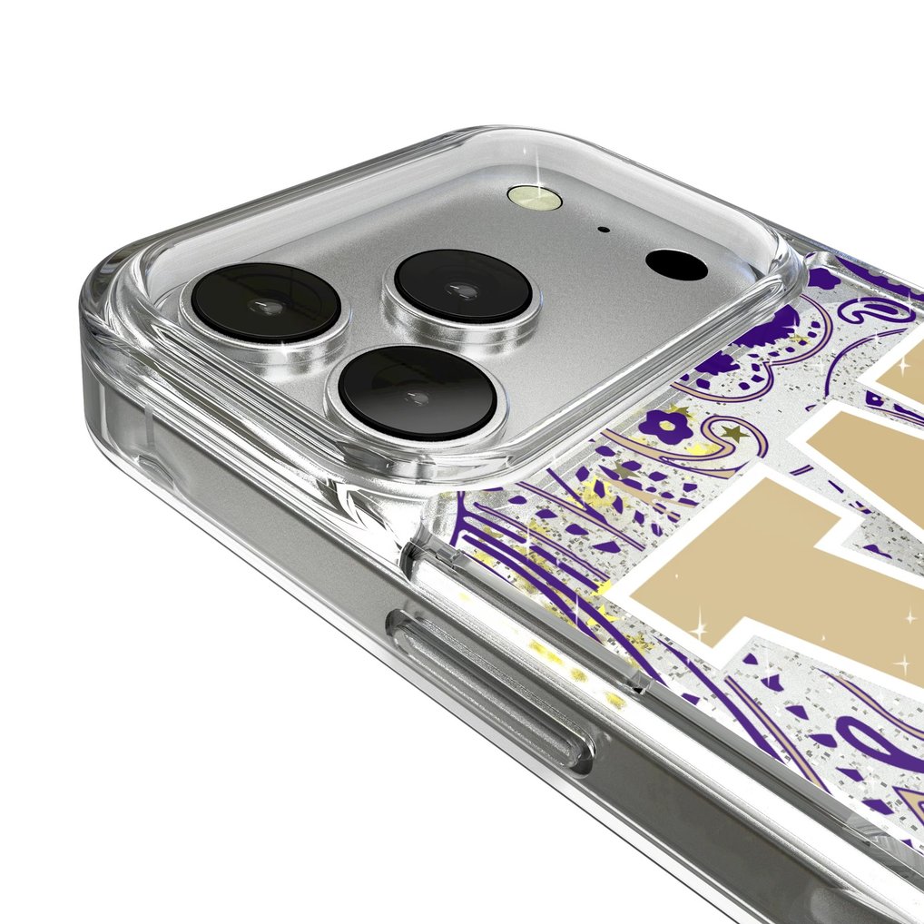 Washington Huskies iPhone Glitter Paisley Design Case