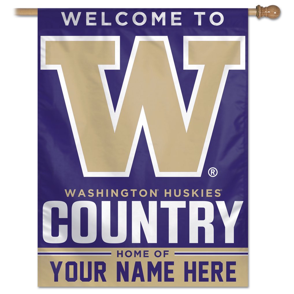 Washington Huskies WinCraft Personalized 27'' x 37'' Single-Sided Vertical Banner