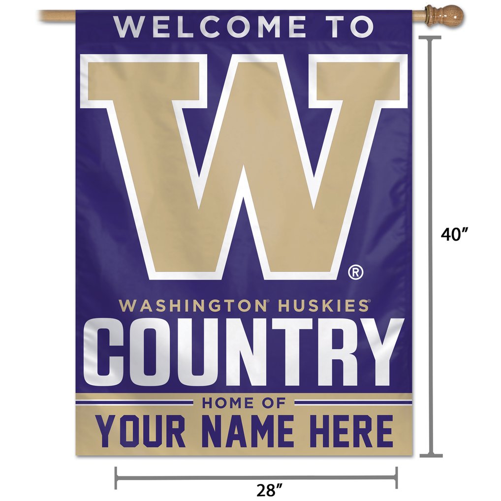 Washington Huskies WinCraft Personalized 27'' x 37'' Single-Sided Vertical Banner