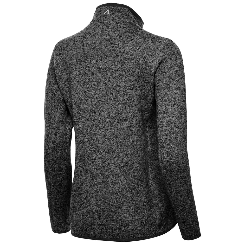 Washington Mystics Antigua Women's Fortune Half-Zip Pullover Jacket - Heather Black