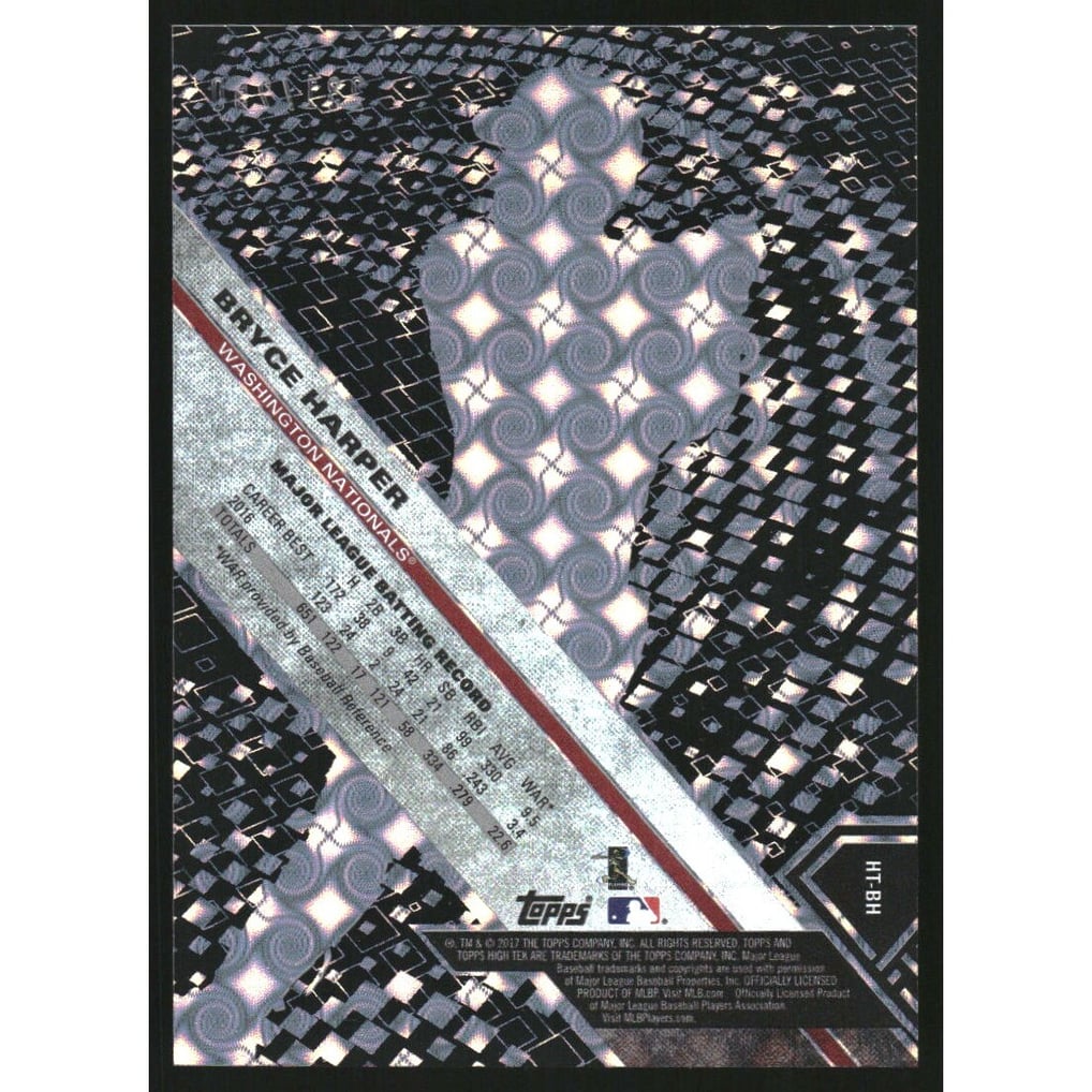 2017 Topps High Tek Tidal Diffractors #HTBH Bryce Harper B