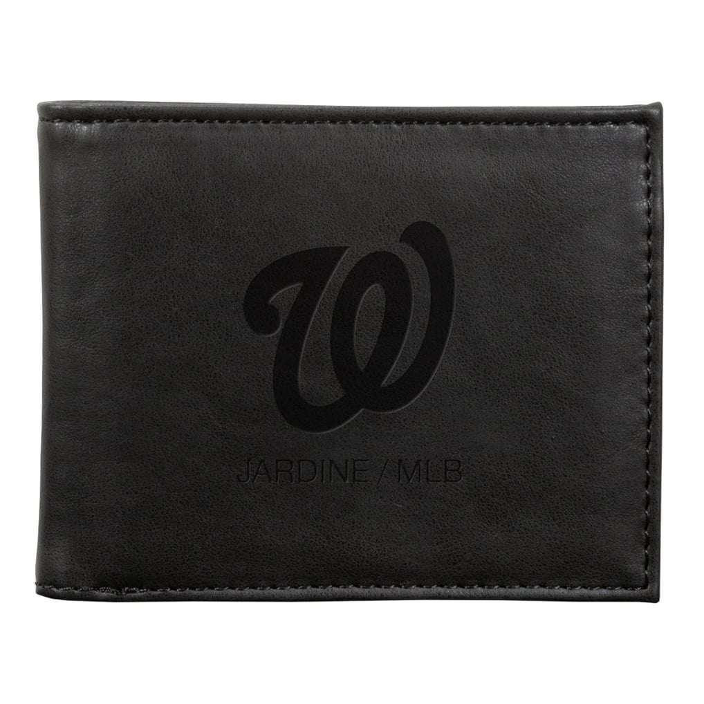 Washington Nationals Laser-Engraved Billfold Wallet - Black