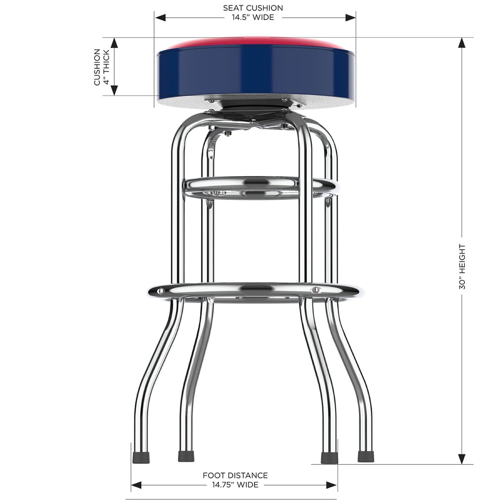  Washington Nationals Imperial Team Chrome Bar Stool