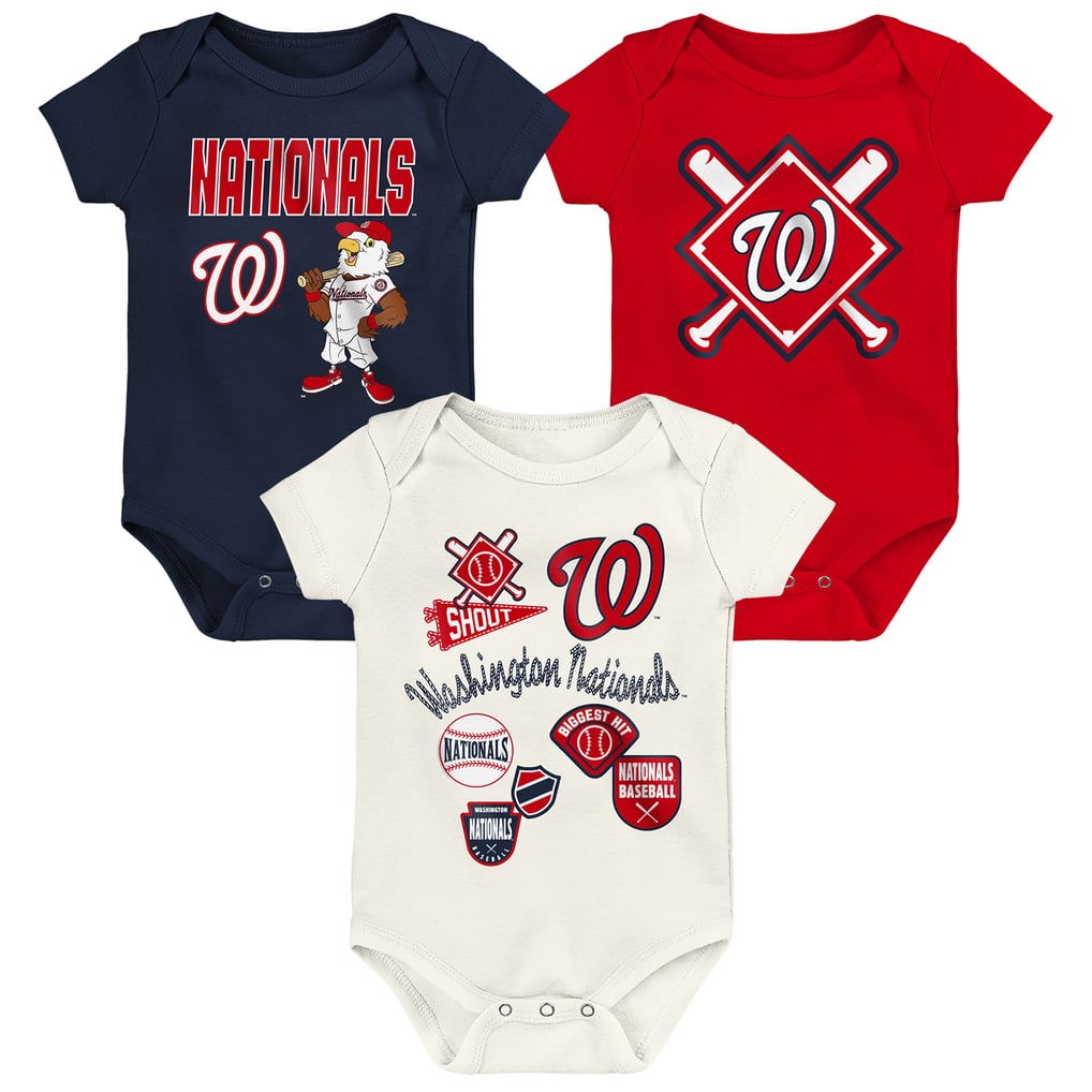 Washington Nationals Outerstuff Infant Home Plate 3-Piece Bodysuit Set
