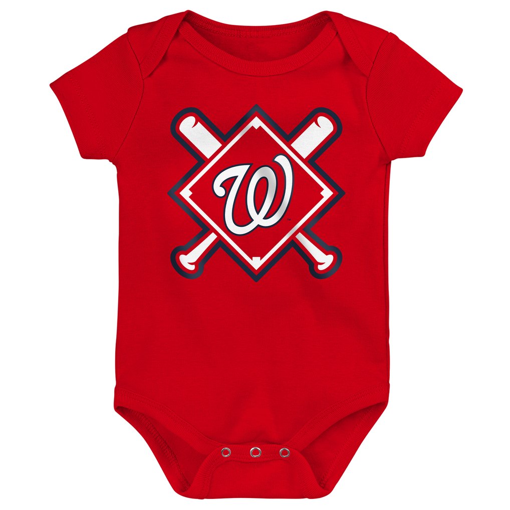 Washington Nationals Outerstuff Infant Home Plate 3-Piece Bodysuit Set