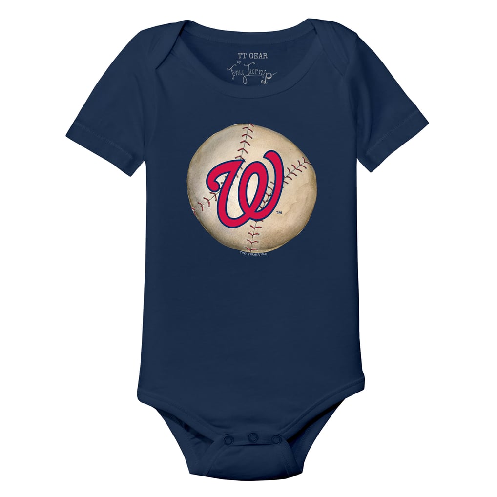 Washington Nationals Tiny Turnip Infant Stitched Baseball Bodysuit - Navy