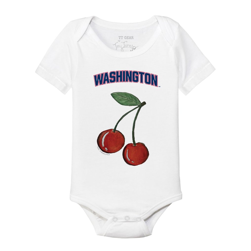 Washington Nationals Tiny Turnip Infant Cherries Bodysuit - White
