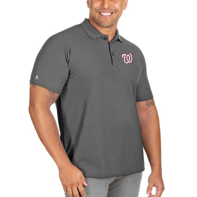 Washington Nationals Antigua Big & Tall Legacy Pique Polo - Gray