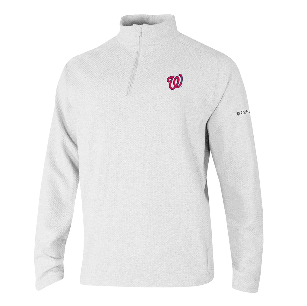 Washington Nationals Columbia  Swingcraft Quarter-Zip Pullover - White