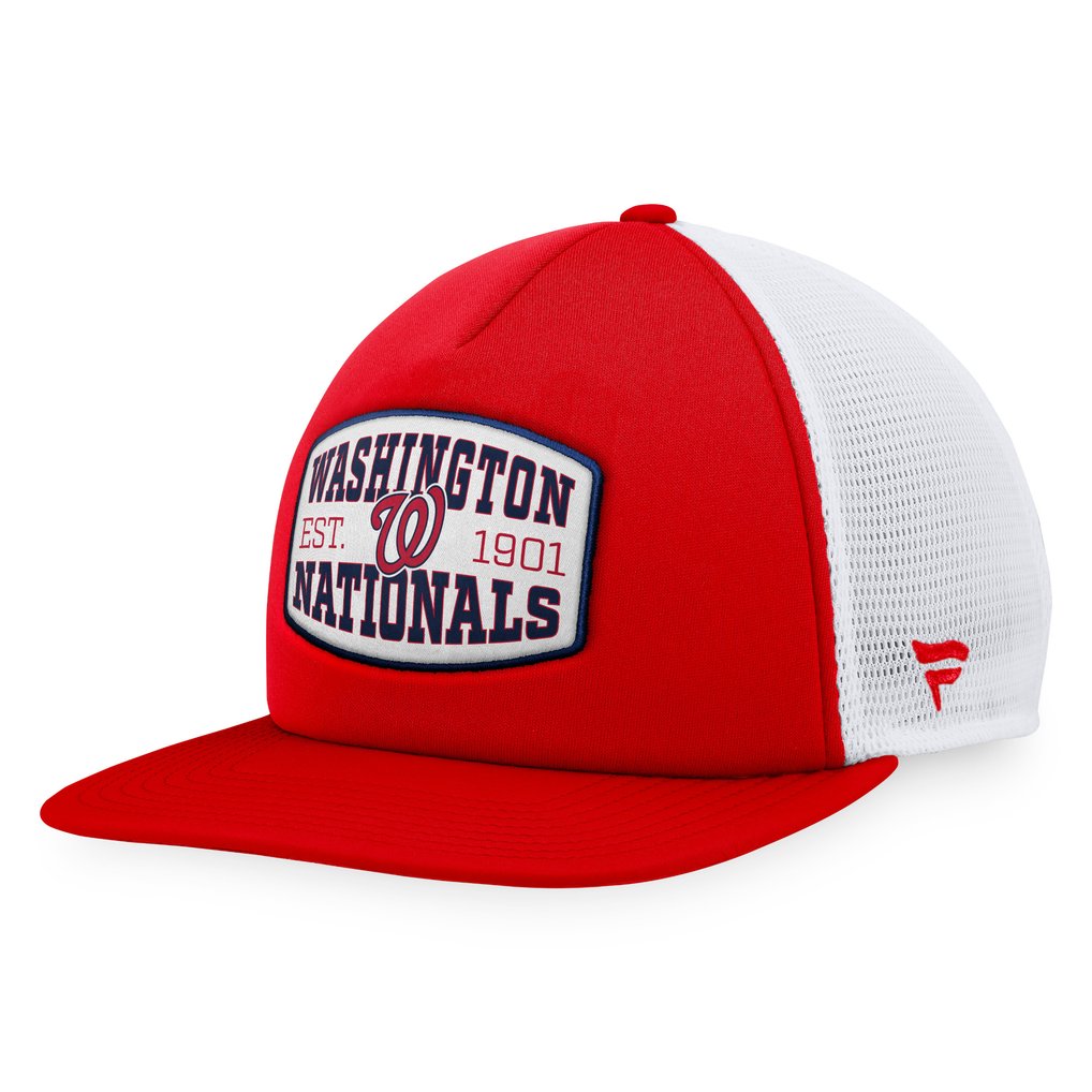  Washington Nationals Fanatics Foam Front Patch Trucker Snapback Hat - Red