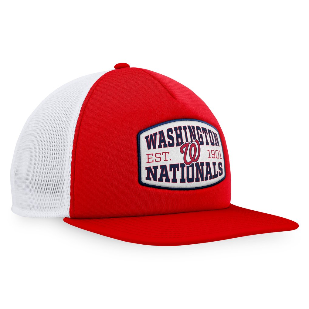  Washington Nationals Fanatics Foam Front Patch Trucker Snapback Hat - Red