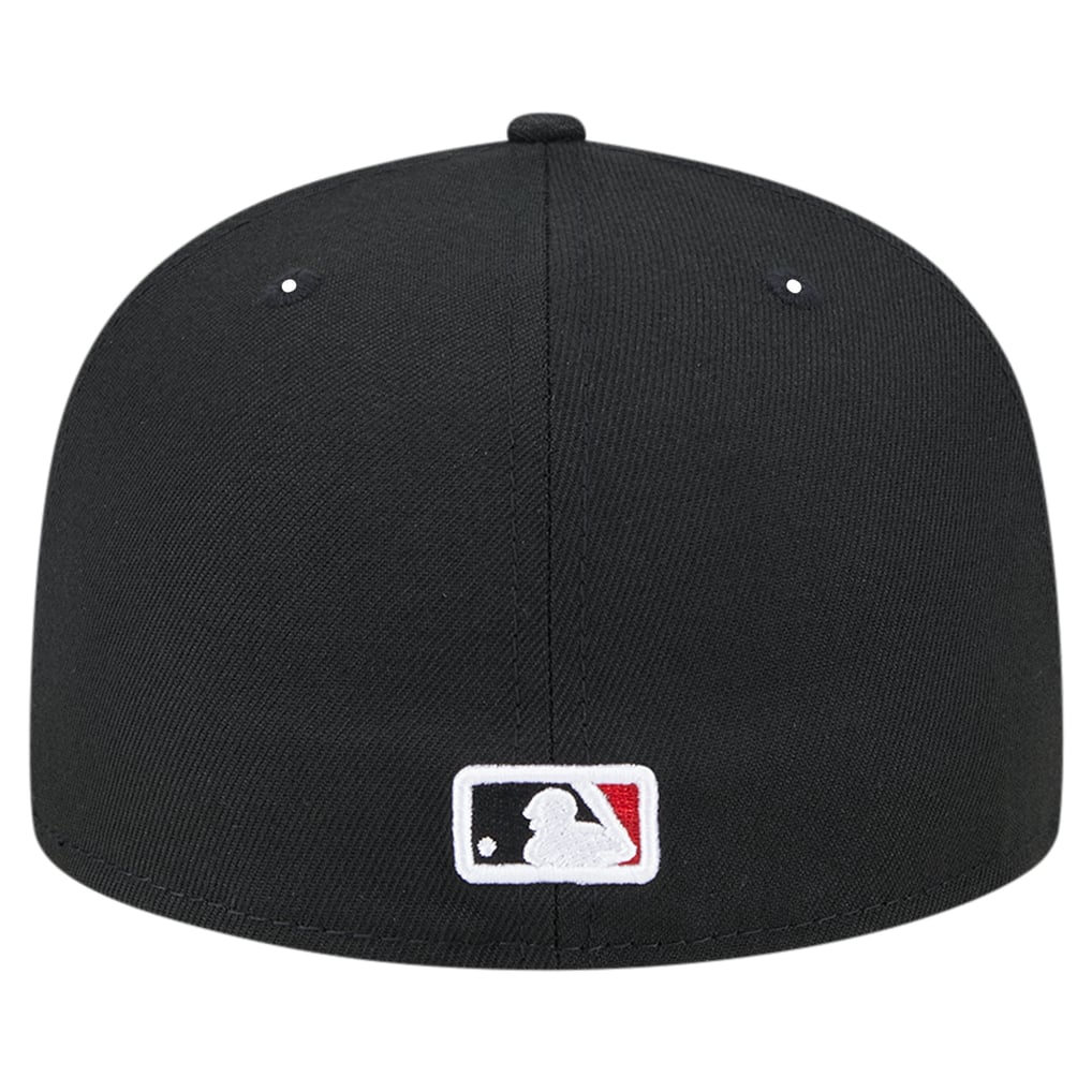 Washington Nationals New Era Checkered Undervisor 59FIFTY Fitted Hat - Black