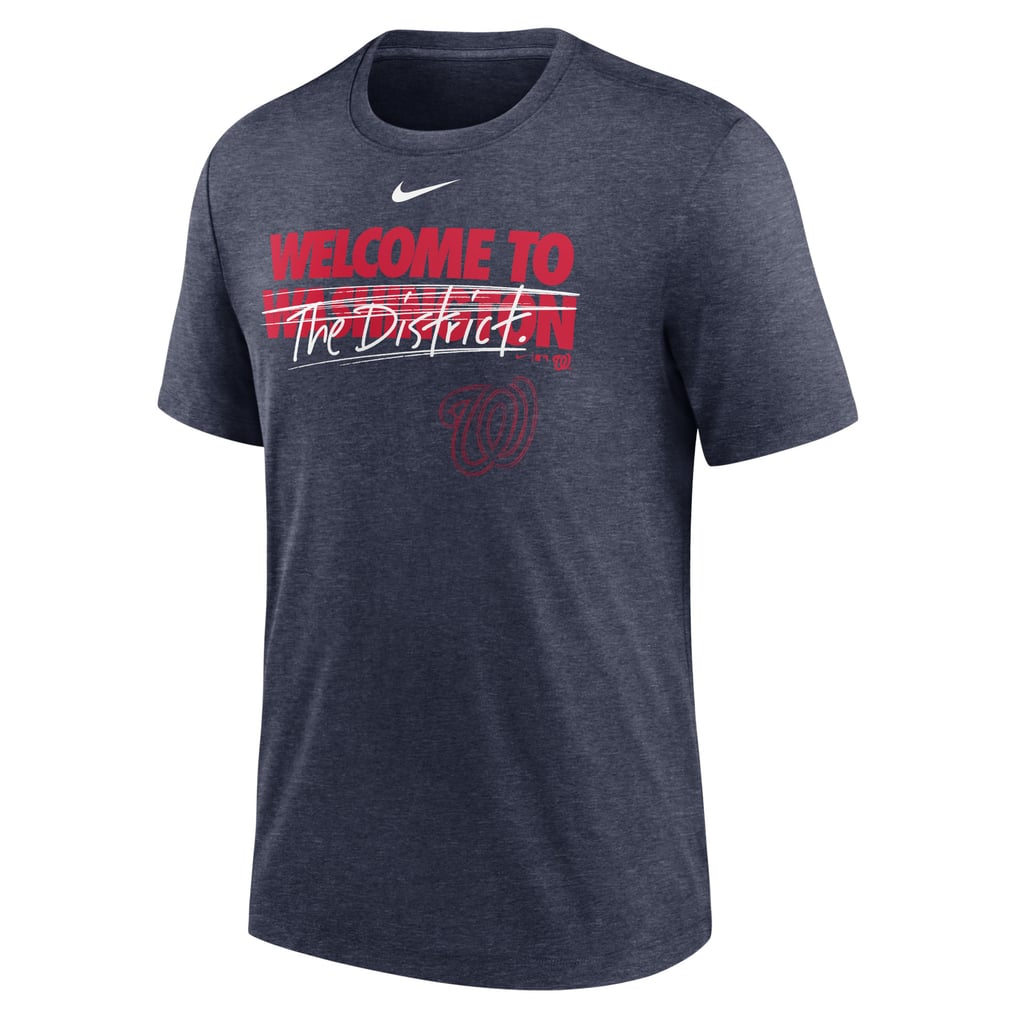 Washington Nationals Nike Home Spin Tri-Blend T-Shirt - Heather Navy
