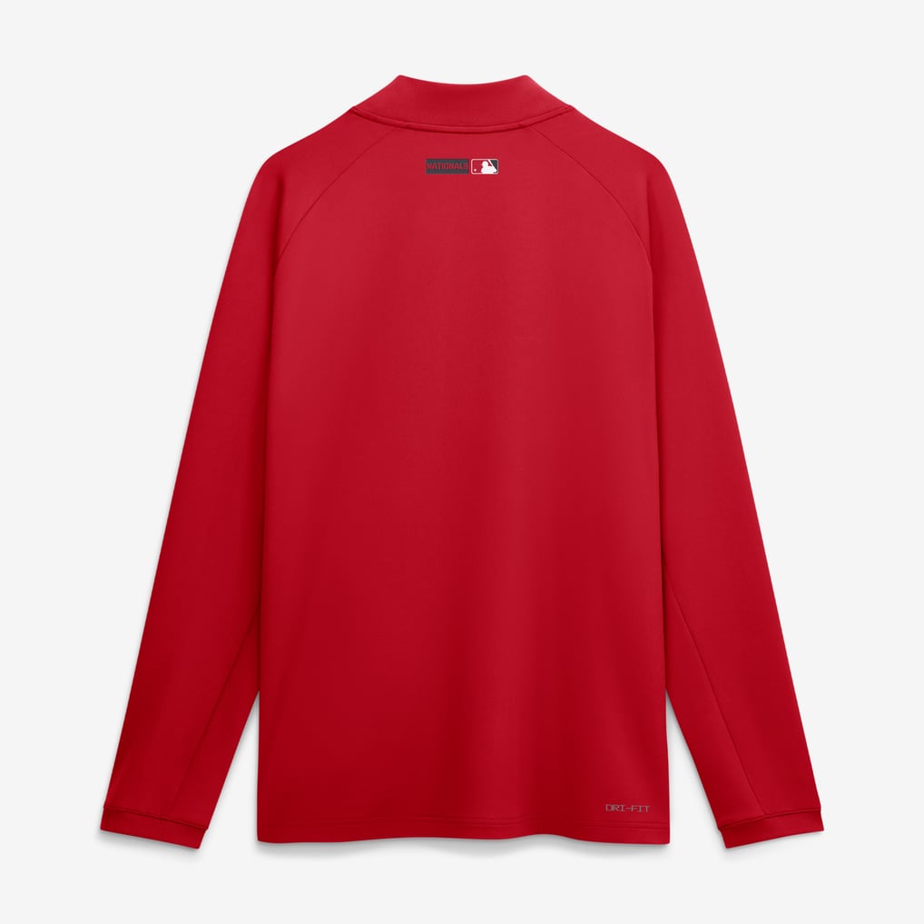 Washington Nationals Nike Authentic Collection Dri-FIT Raglan Half-Zip Pullover - Red