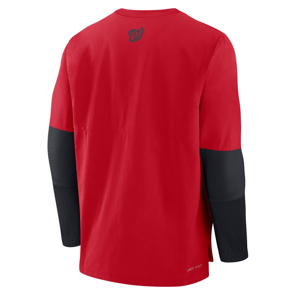 Washington Nationals Nike Authentic Collection Player Dri-FIT Lightweight Pullover  - Red/Navy
