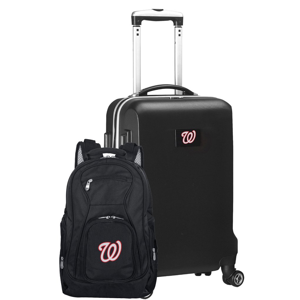 Washington Nationals MOJO Deluxe 2-Piece Backpack and Carry-On Set - Black