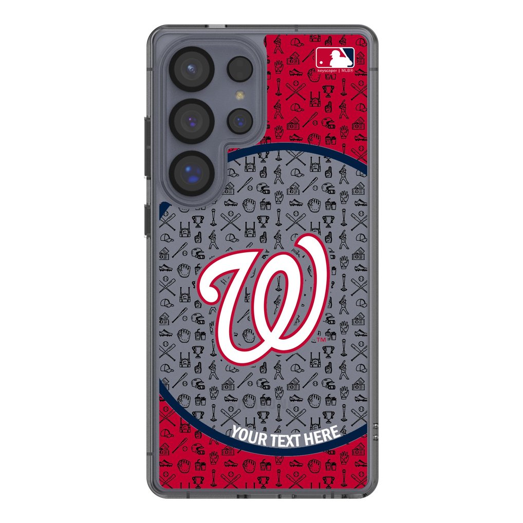 Washington Nationals Circle Design Galaxy Clear Phone Case