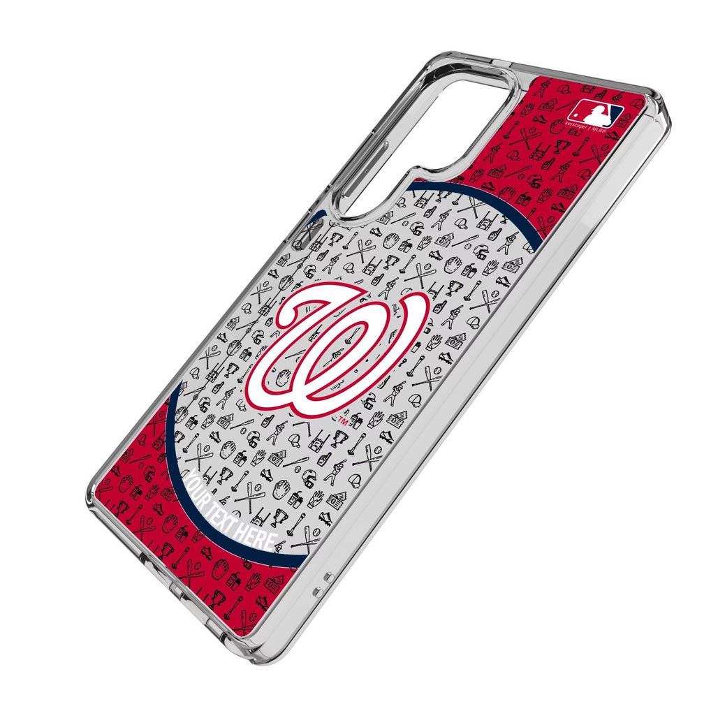 Washington Nationals Circle Design Galaxy Clear Phone Case