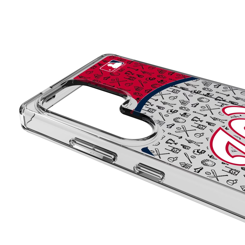 Washington Nationals Circle Design Galaxy Clear Phone Case