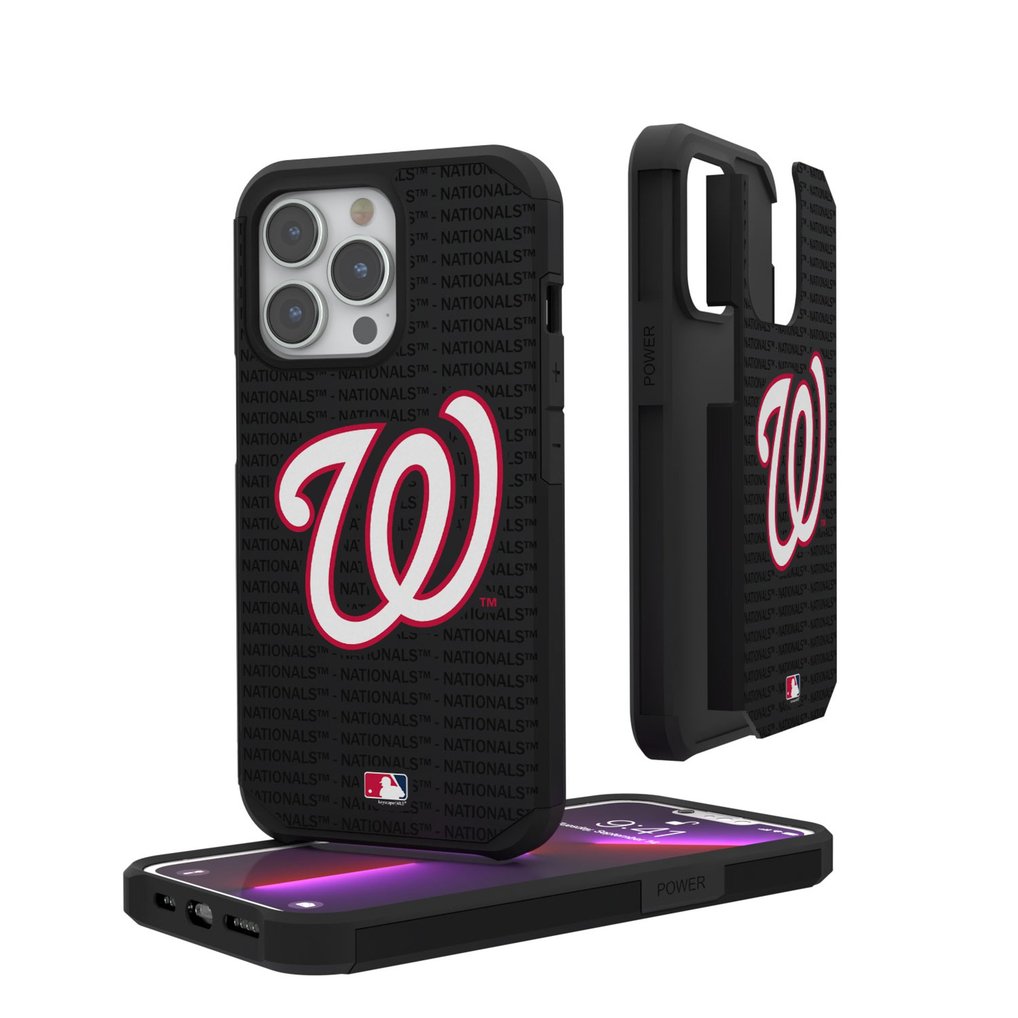 Washington Nationals iPhone Text Backdrop Rugged Case