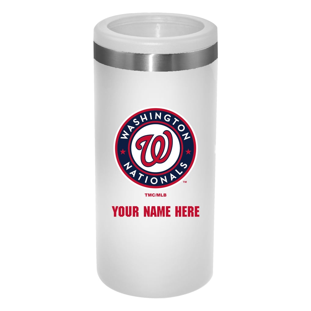 Washington Nationals 12oz. Personalized Slim Can Holder - White