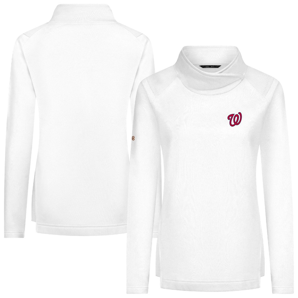 Washington Nationals Levelwear Women's Advance Insignia 2.0 Raglan Pullover - White
