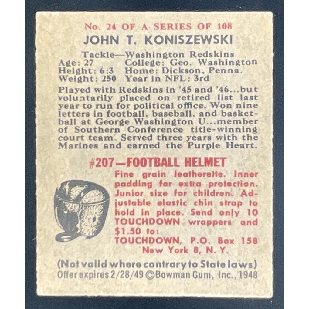 1948 Bowman #24 John Koniszewski SP RC