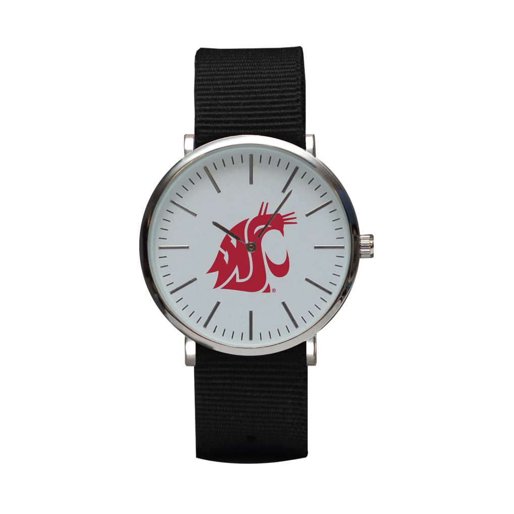 Washington State Cougars Stitch Nylon Strap Watch - Black