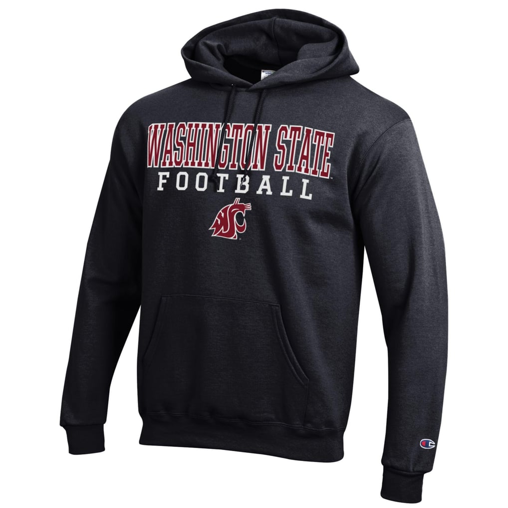 Washington State Cougars Champion Football Stack Pullover Hoodie - Black