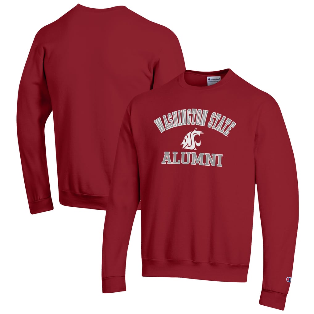  Washington State Cougars Champion Alumni Logo Arch Pullover Sweatshirt - Crimson