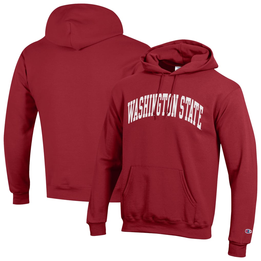  Washington State Cougars Champion Basic Arch Fleece Pullover Hoodie - Crimson
