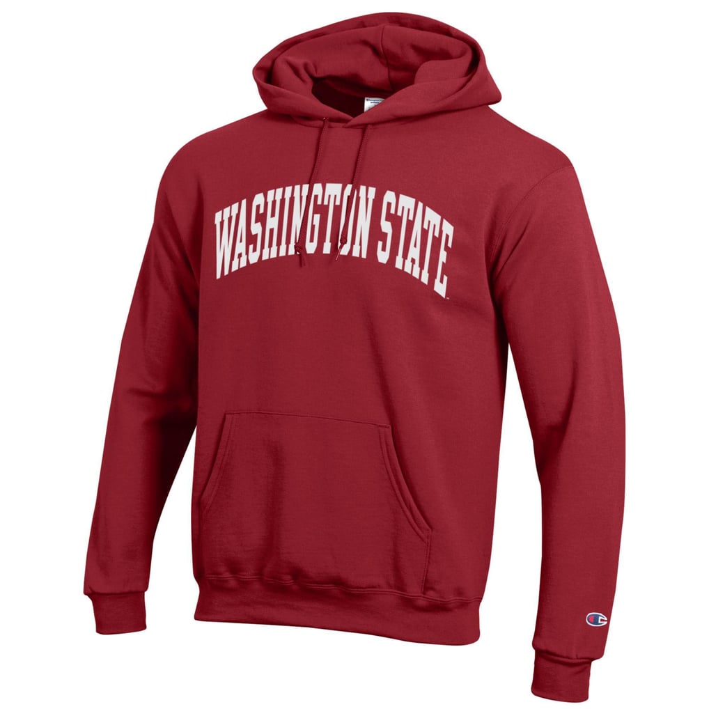  Washington State Cougars Champion Basic Arch Fleece Pullover Hoodie - Crimson