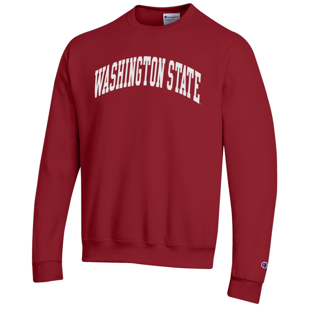  Washington State Cougars Champion Basic Arch Fleece Pullover Sweatshirt - Crimson