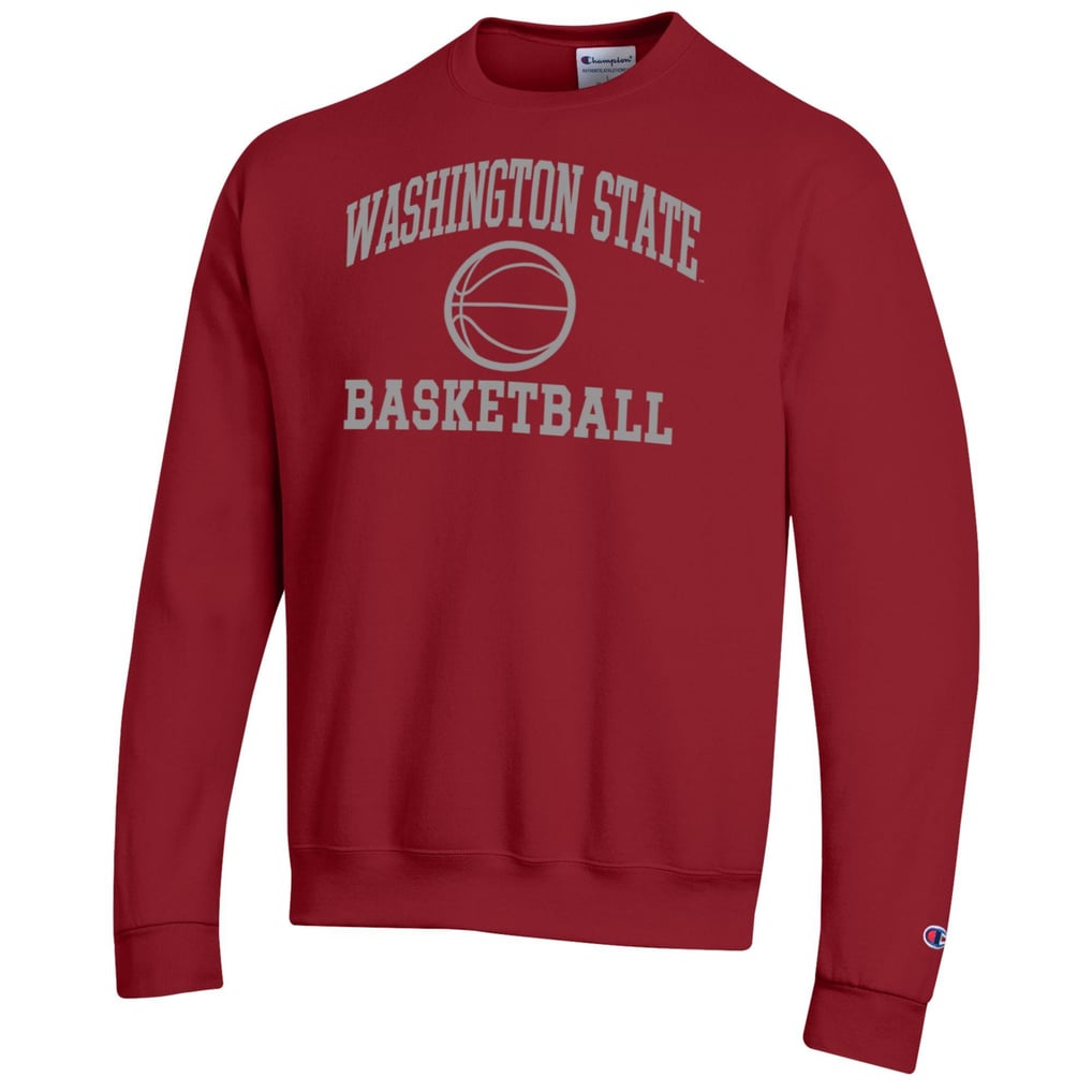 Washington State Cougars Champion Basketball Icon Pullover Crewneck Sweatshirt - Crimson