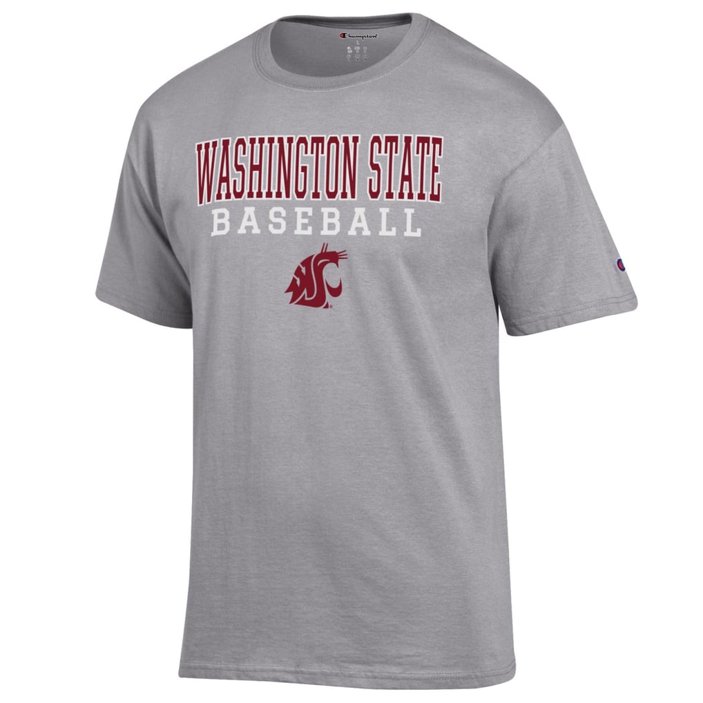 Washington State Cougars Champion Baseball Stack T-Shirt - Gray