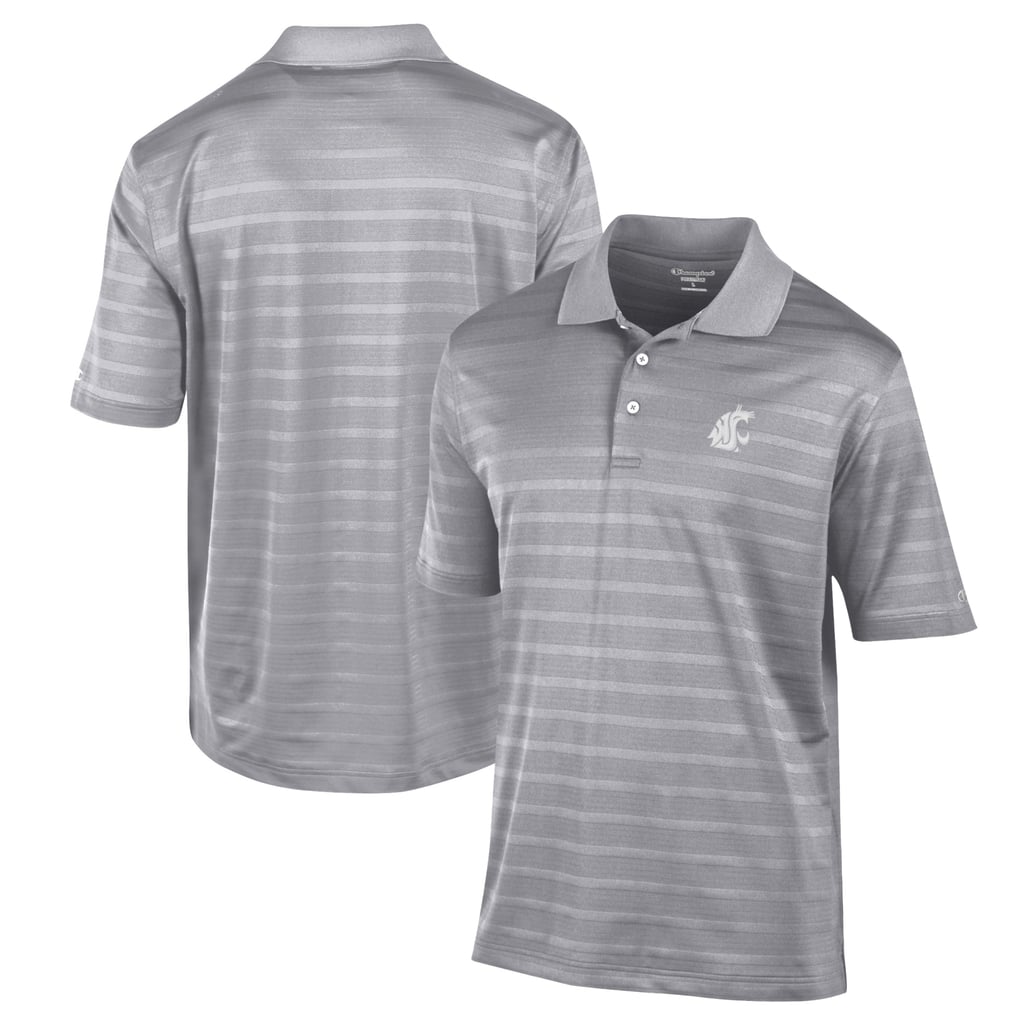 Washington State Cougars Champion Textured Solid Polo - Gray