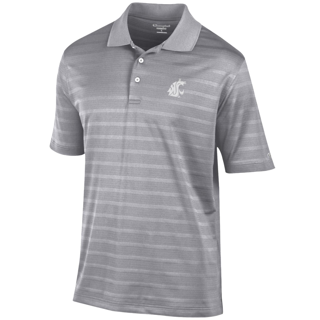 Washington State Cougars Champion Textured Solid Polo - Gray