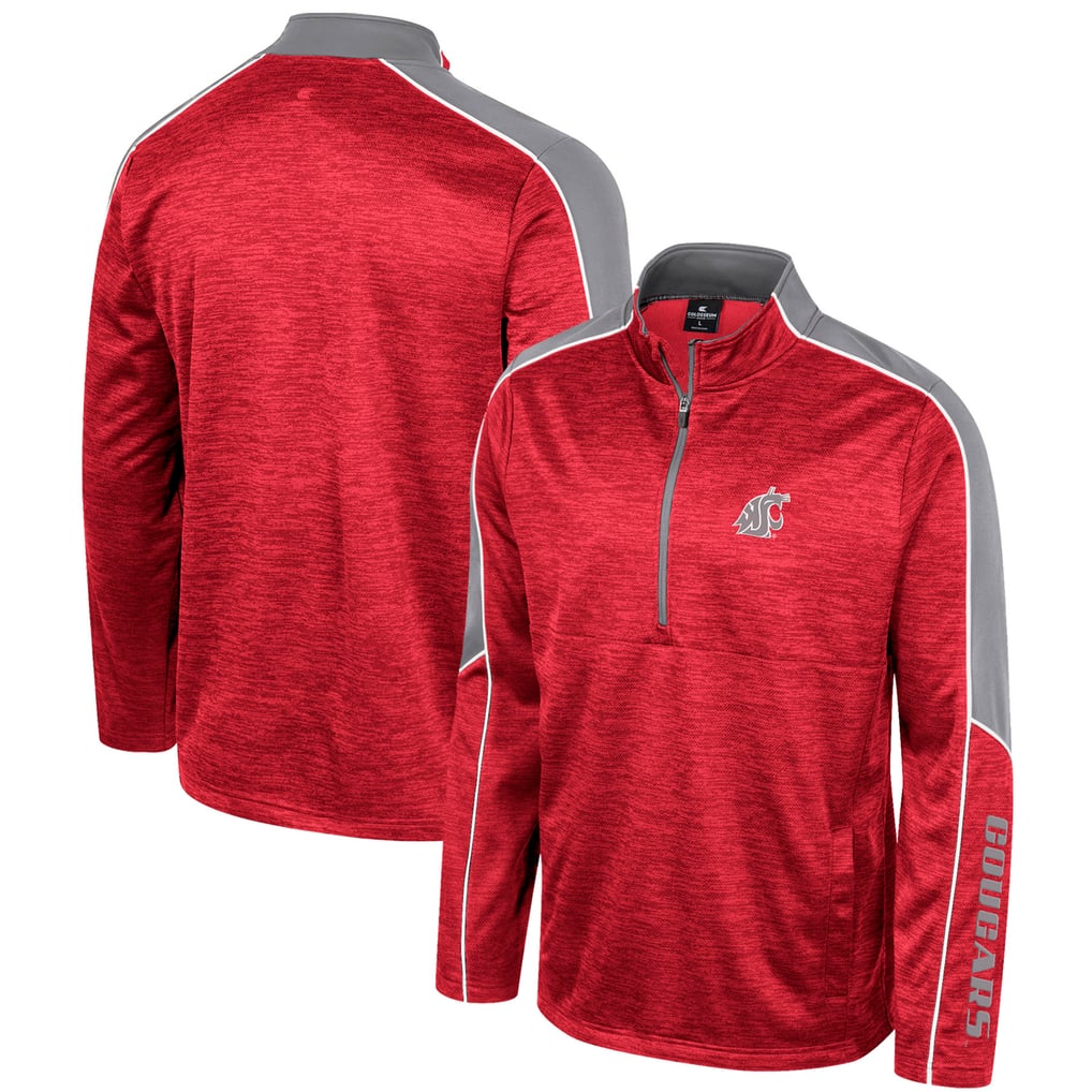 Washington State Cougars Colosseum Marled Half-Zip Jacket - Cardinal