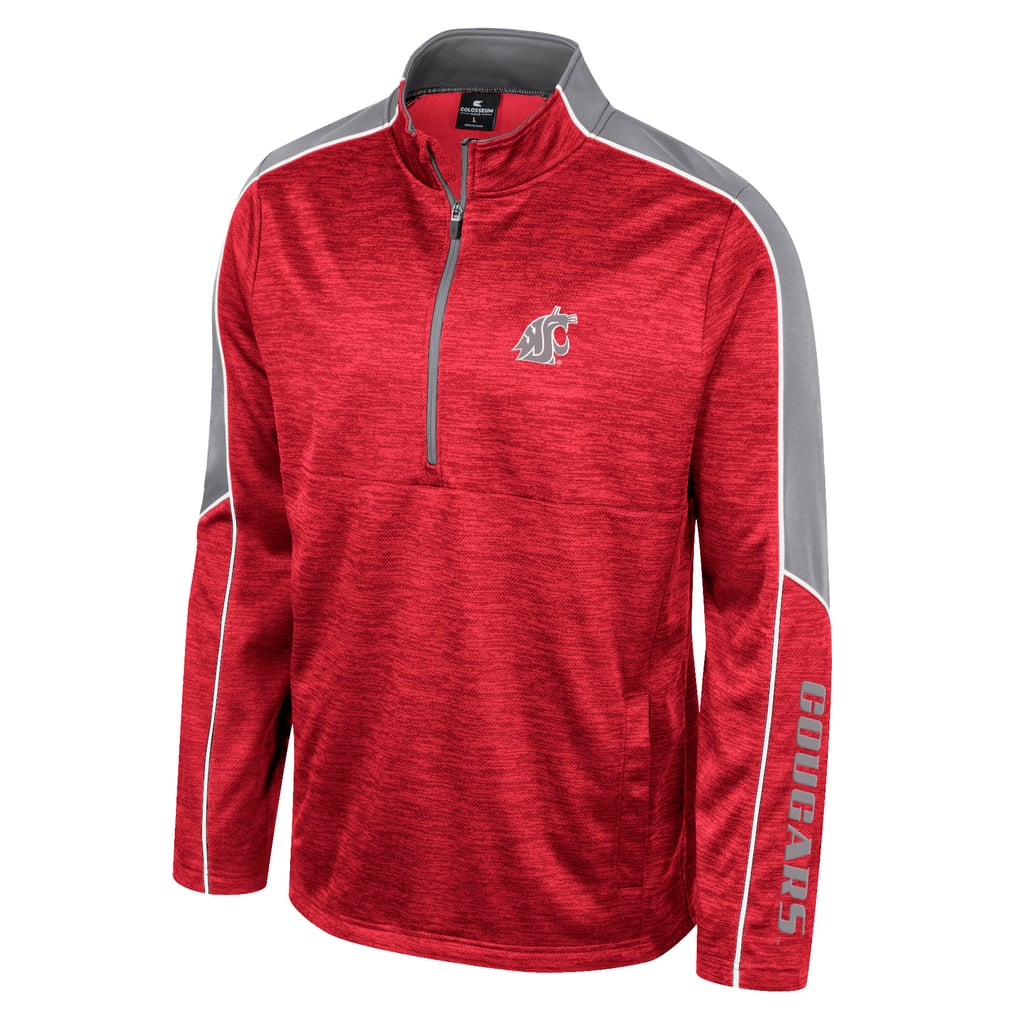 Washington State Cougars Colosseum Marled Half-Zip Jacket - Cardinal