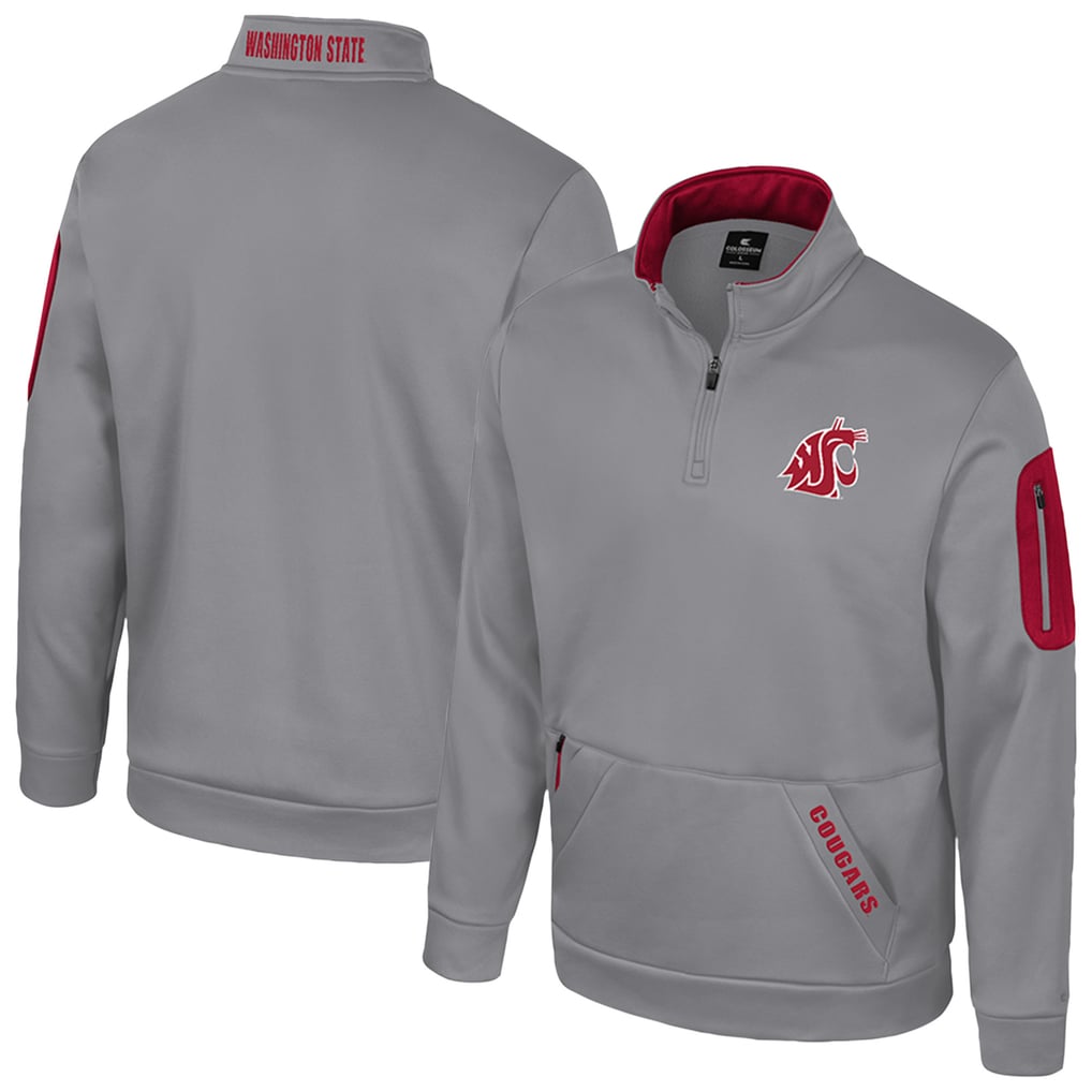 Washington State Cougars Colosseum Mainframe Quarter-Zip Fleece Jacket - Gray