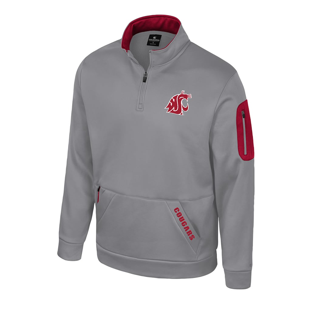 Washington State Cougars Colosseum Mainframe Quarter-Zip Fleece Jacket - Gray