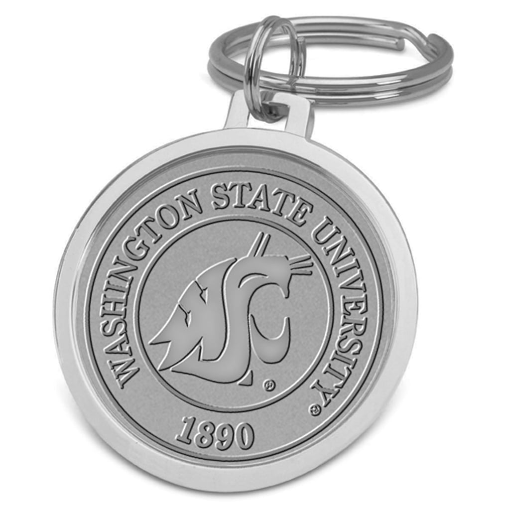 Washington State Cougars Splitwire Key Ring - Silver