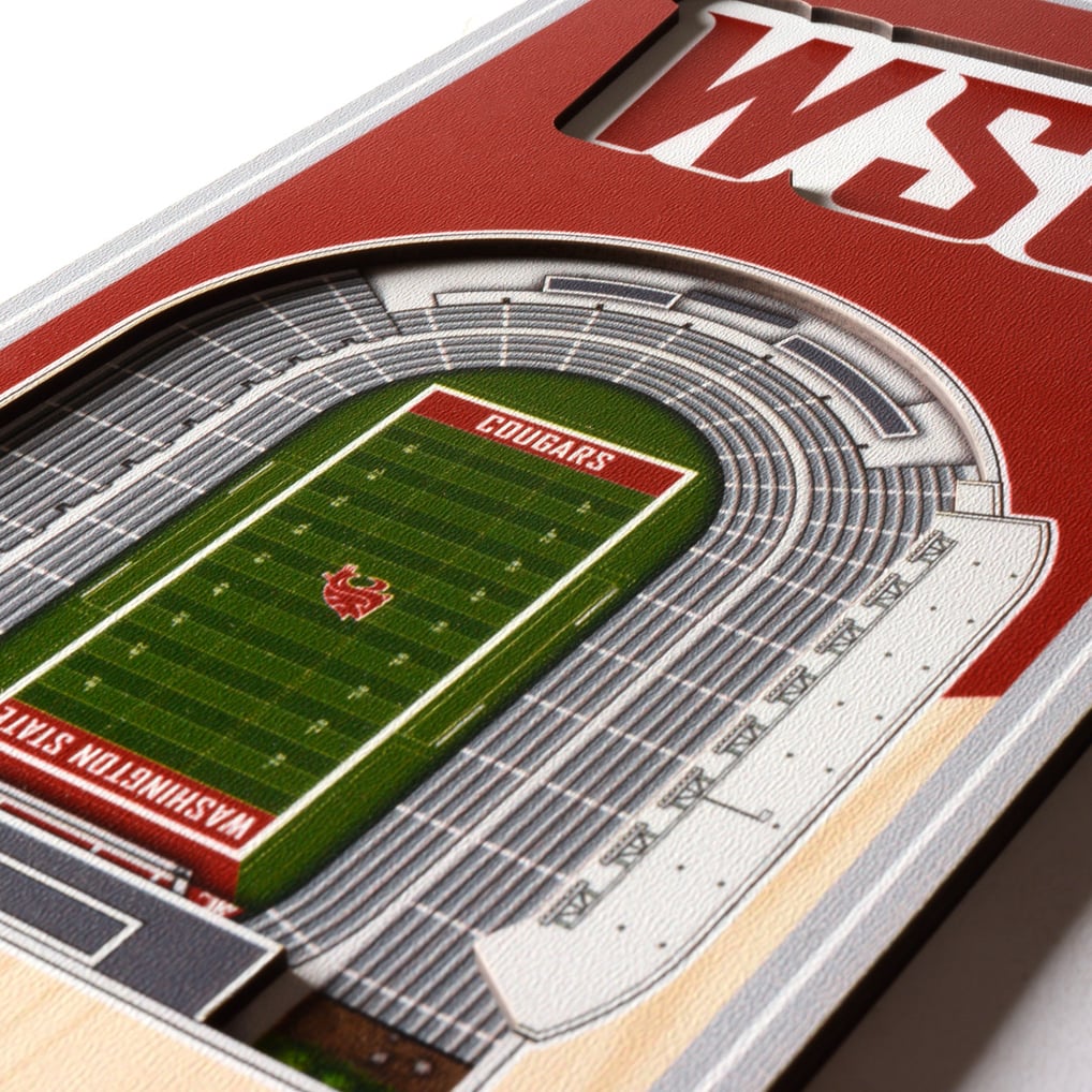 Washington State Cougars 6'' x 19'' 3D StadiumView Banner