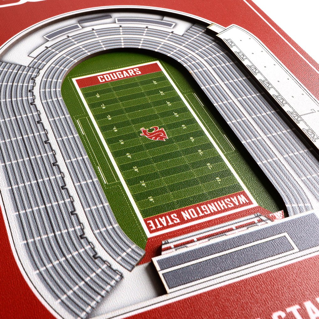 Washington State Cougars 8'' x 32'' 3D StadiumView Banner