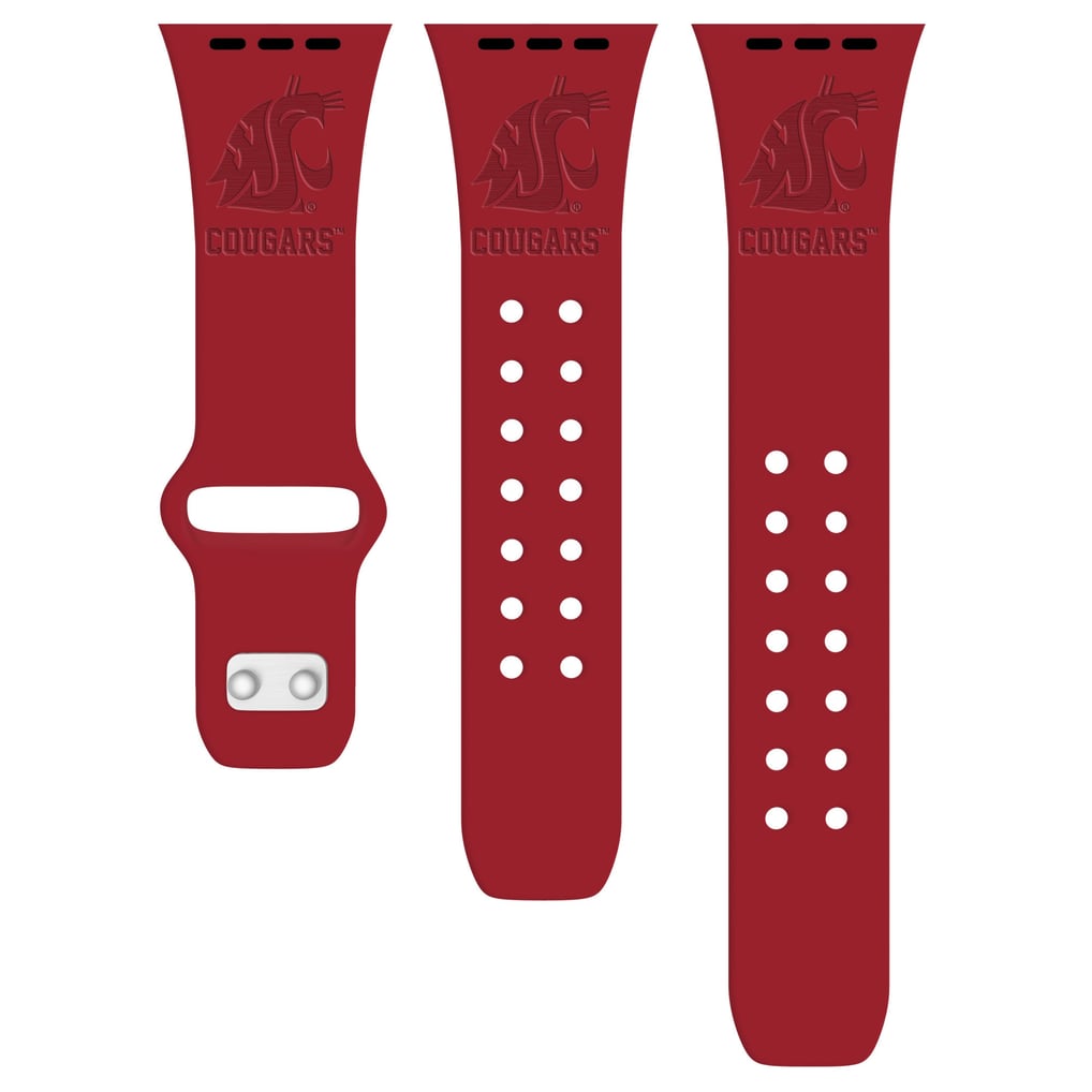 Washington State Cougars Debossed Silicone Apple Watch Band