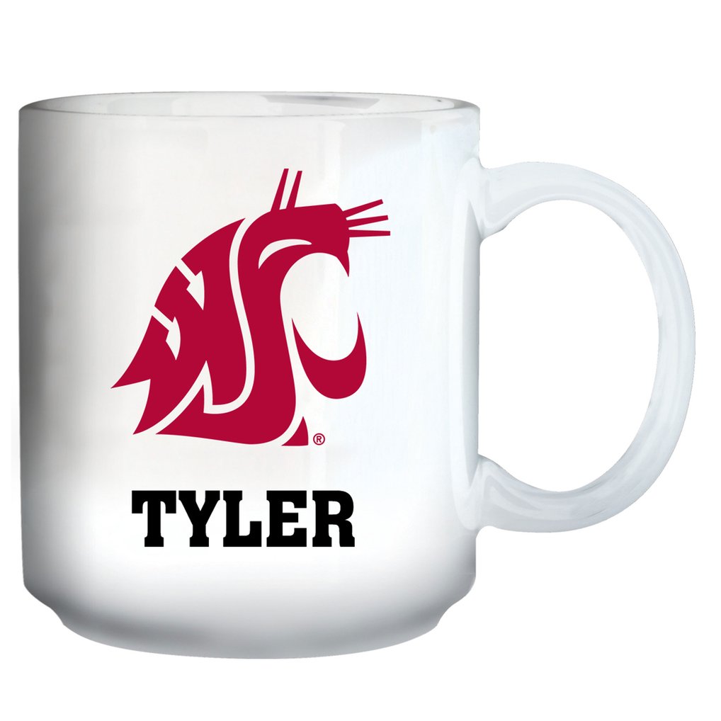Washington State Cougars 11oz. Personalized Mug - White