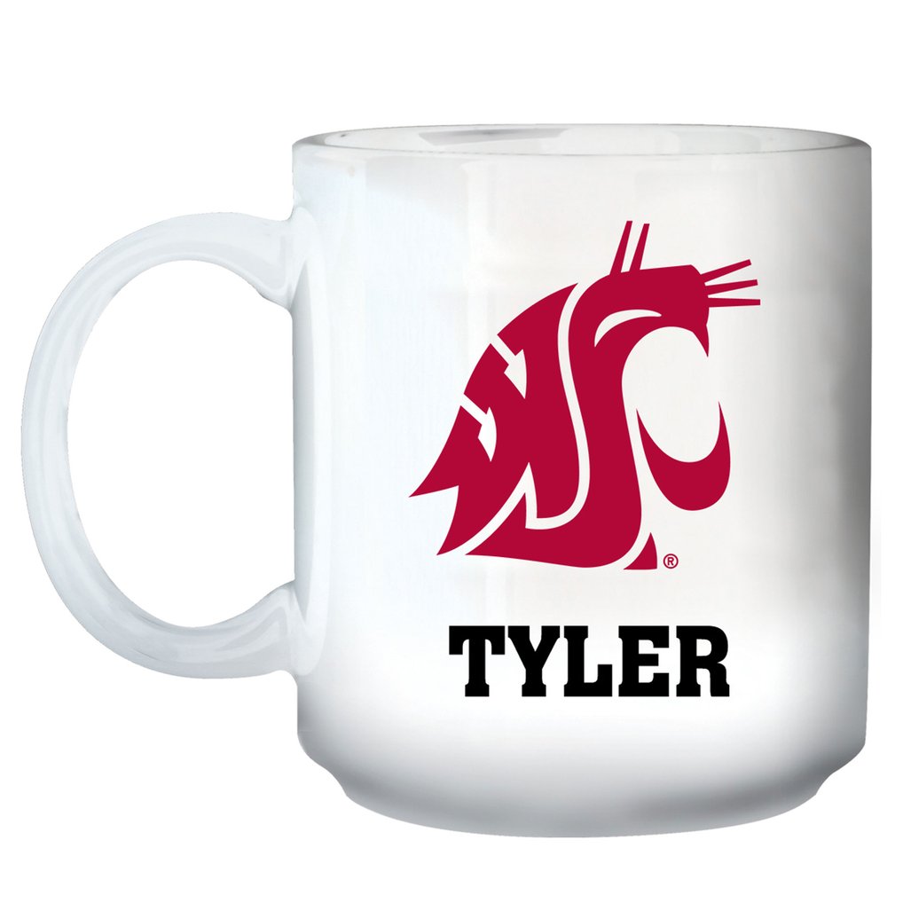 Washington State Cougars 11oz. Personalized Mug - White