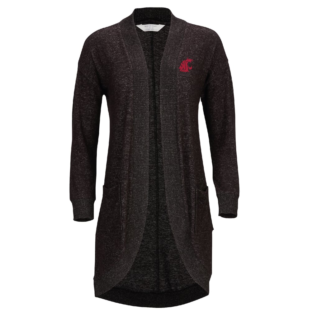 Washington State Cougars Women's Oversized Cuddle Tri-Blend Cardigan - Black