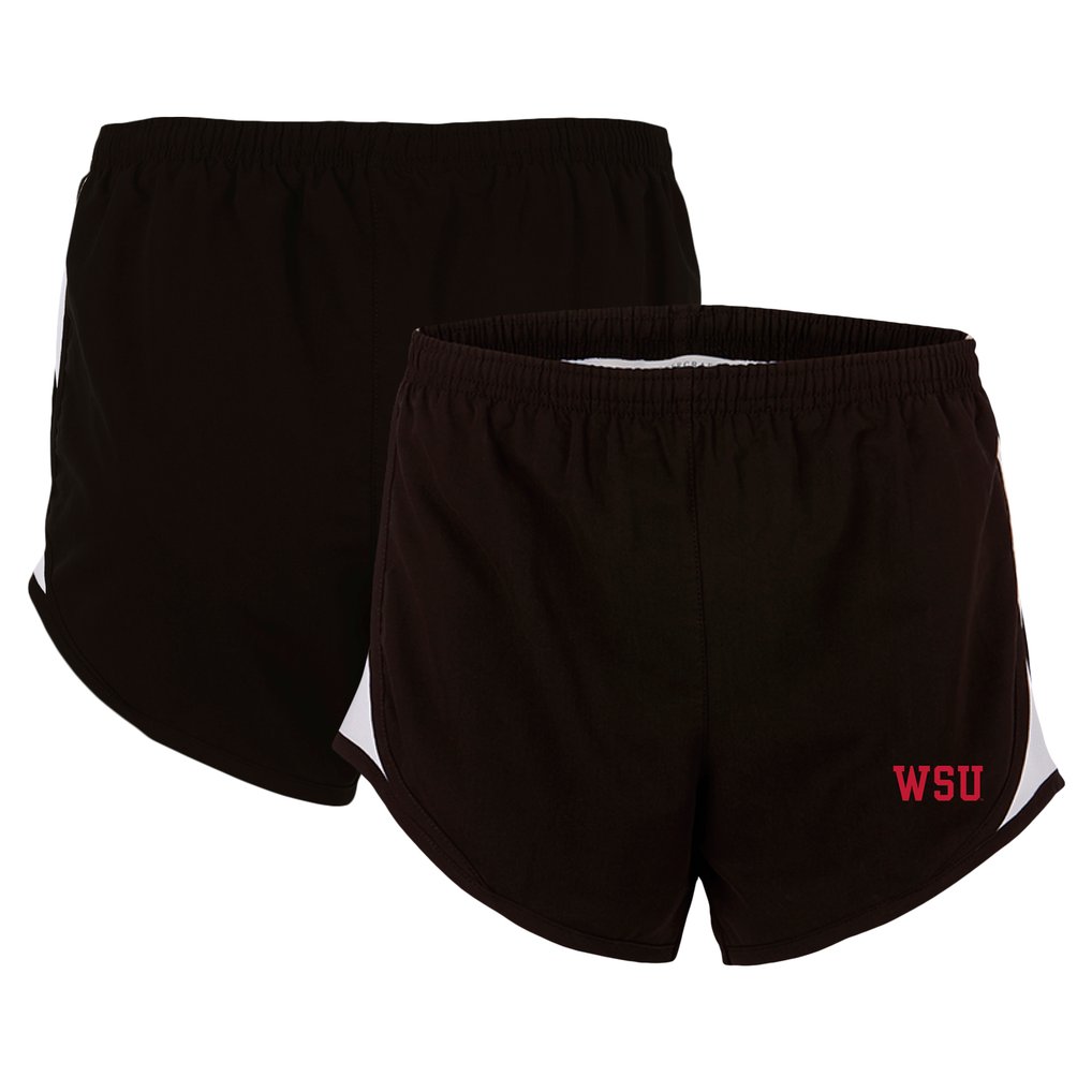 Washington State Cougars Boxercraft Women's Essential Lined Athletic Shorts -  Black