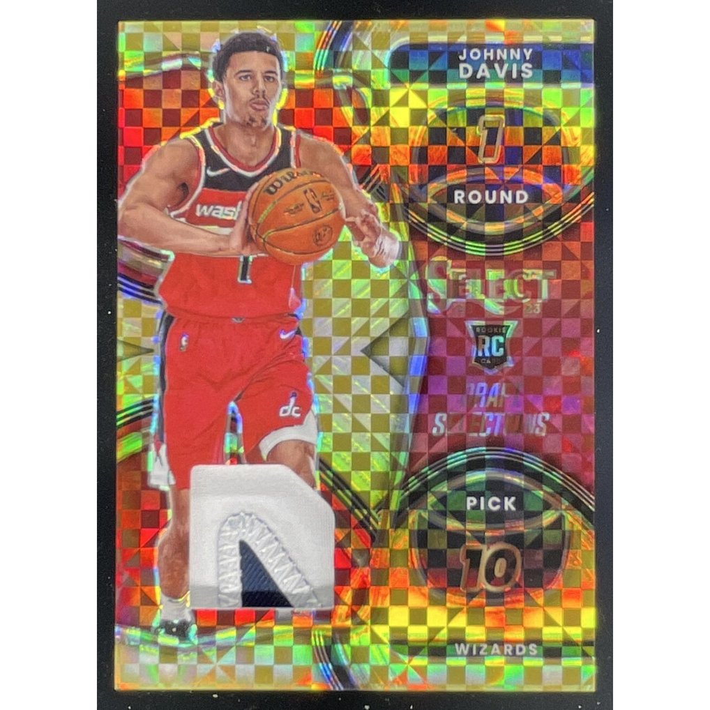 2022 Select Draft Selections Memorabilia Gold Prizms #DSM-JD Johnny Davis RC /10